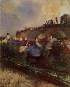 Edgar Degas : Houses at the Foot of a Cliff at Saint Valery sur Somme